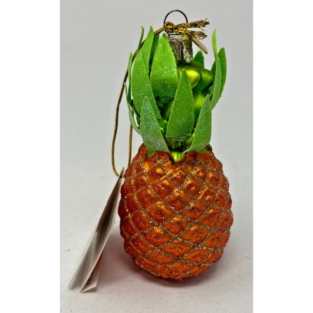 NWT Noble Gems pineapple glass ornament Beach Fruit